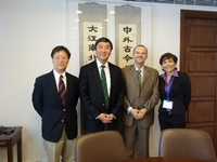 Mr. Antonello De Riu (second from right), Consul General of Italy in Hong Kong, and Mrs. Sarah Negro (far right), Deputy Consul General of Italy in Hong Kong, visited CUHK on 29 August 2014 to strengthen ties between the University and Italian institutions.